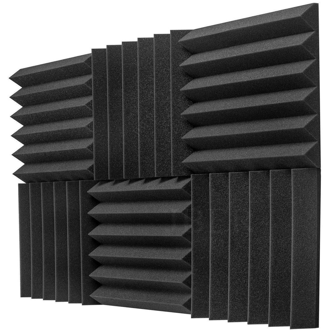 Black Poly-Foam Wedge Acoustic Panels